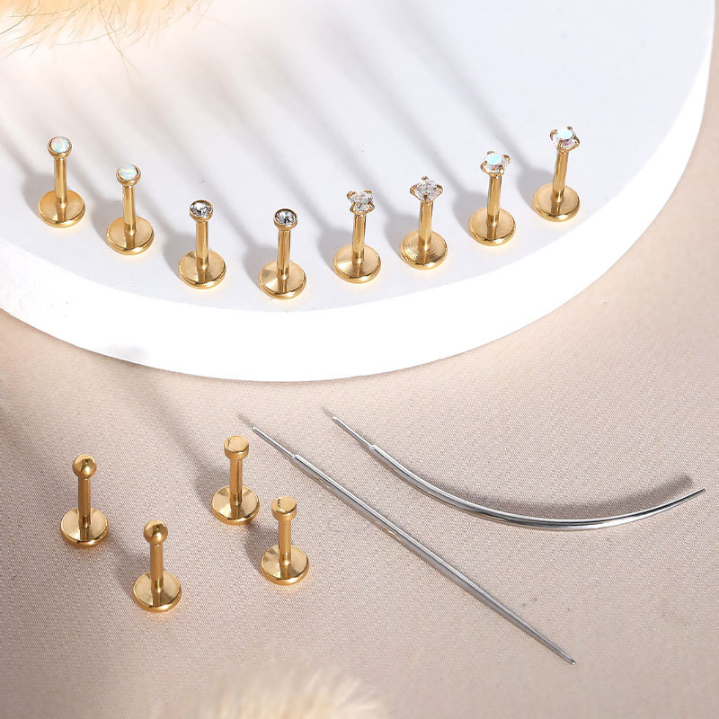 Labret piercing jewelry detail image