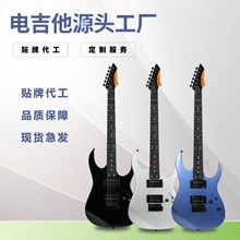 跨境电吉他杨木双双切单乐器金属摇滚电吉它electric guitar