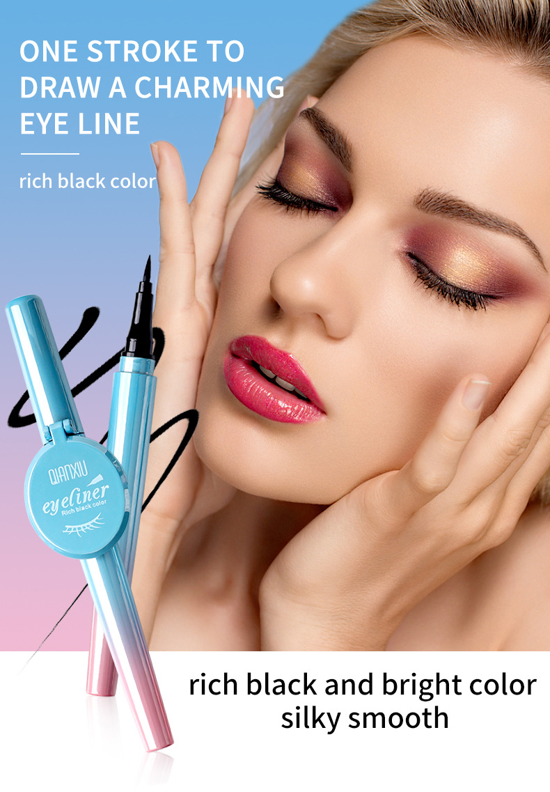 QIANXIU's best-selling liquid eyeliner from Europe and America is waterproof, sweat-proof and non-smudge. It dries quickly and forms black eyeliner in one stroke Specification drawing
