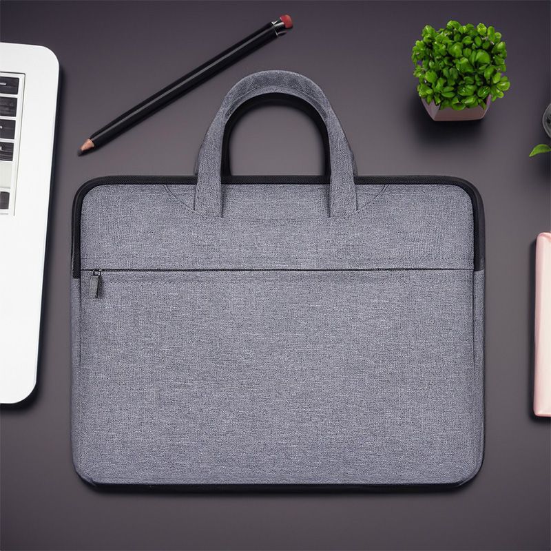 Business briefcase, waterproof document bag, large capacity meeting document bag, multi-layered book bag, office canvas document bag
