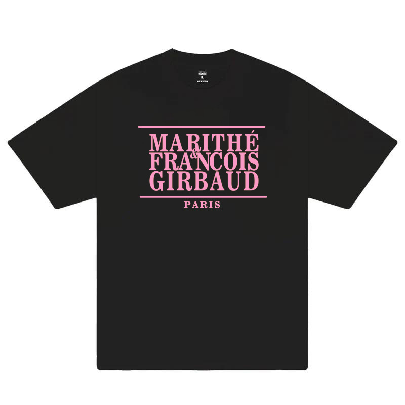 South Korea marithe Short-sleeved T-shirt Letter Printing Jennie Same Style All-match T-shirt Cotton Men and Women Summer Cross-border