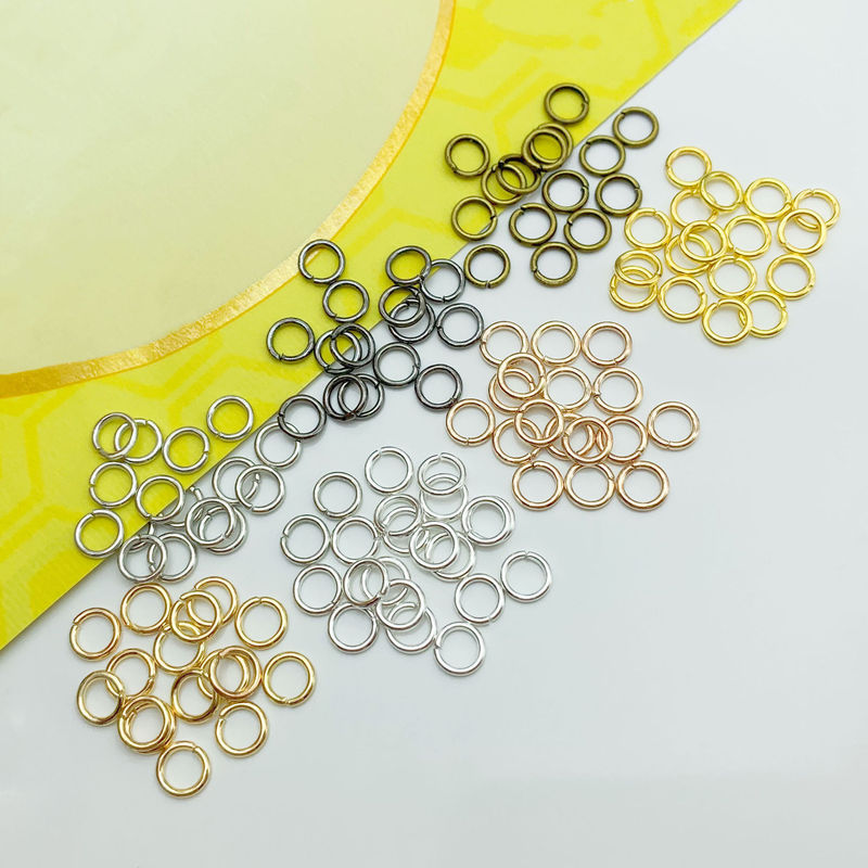 DIY Jewelry Accessories Electroplated Open Ring Iron Ring Closed Ring Bracelet Necklace Connecting Ring Pendant