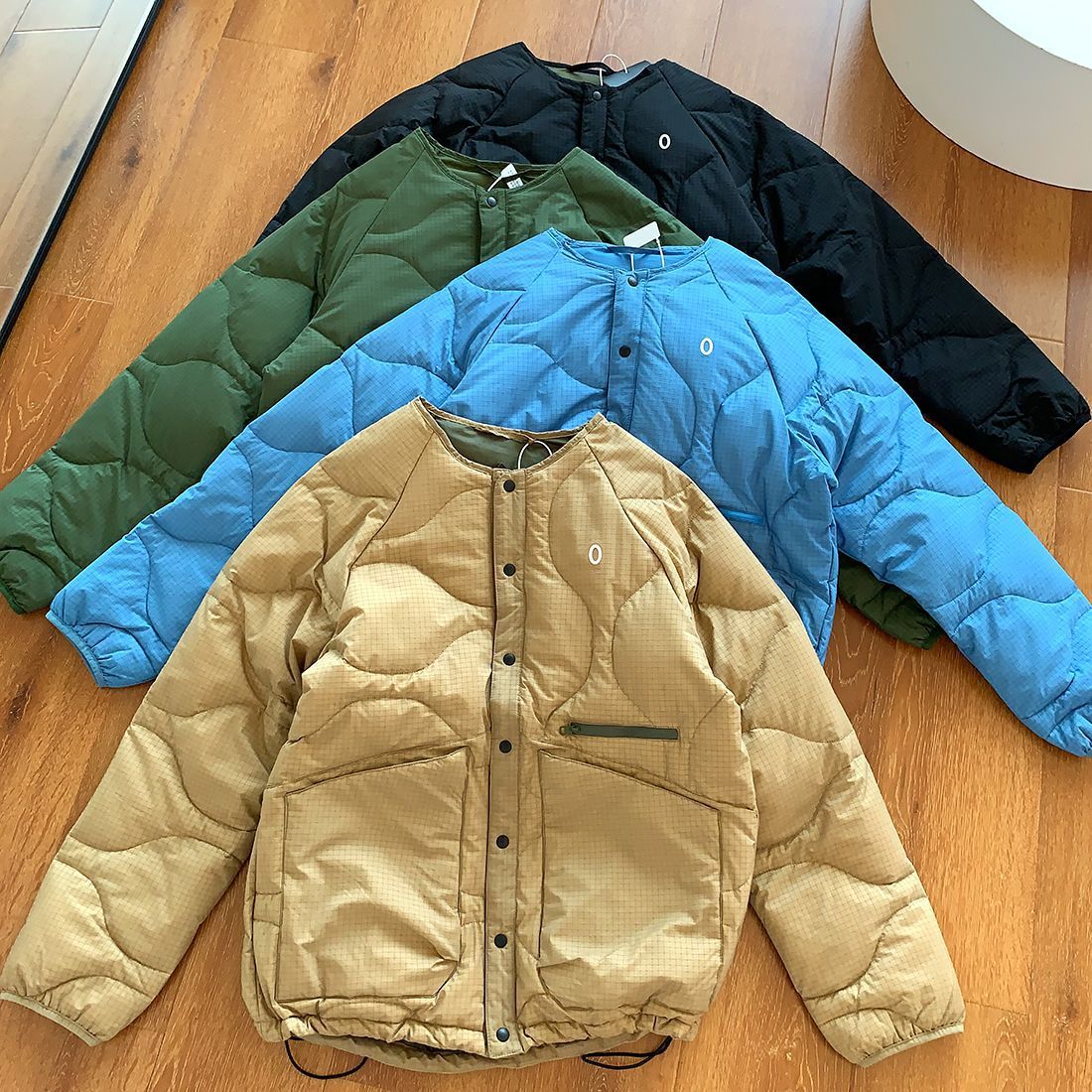 秋冬新款90白鸭绒情侣圆领防风防水运动休闲轻量无领羽绒服外套潮