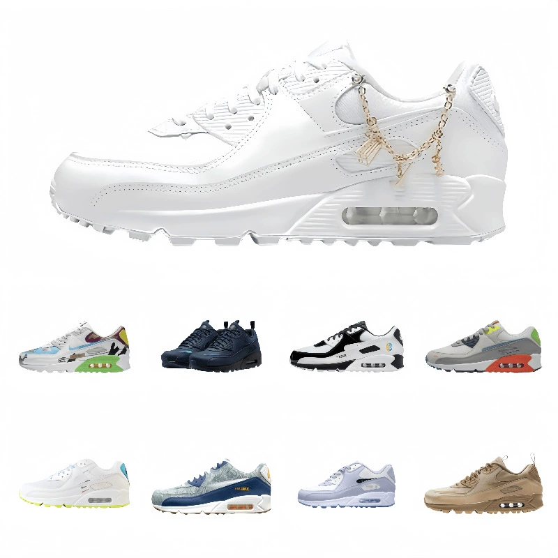 Cross-Border Export Shoes Air Max90 Air Cushion Shoes Running Shoes Men's and Women's Casual Sports Shoes Wholesale 03 Heightening