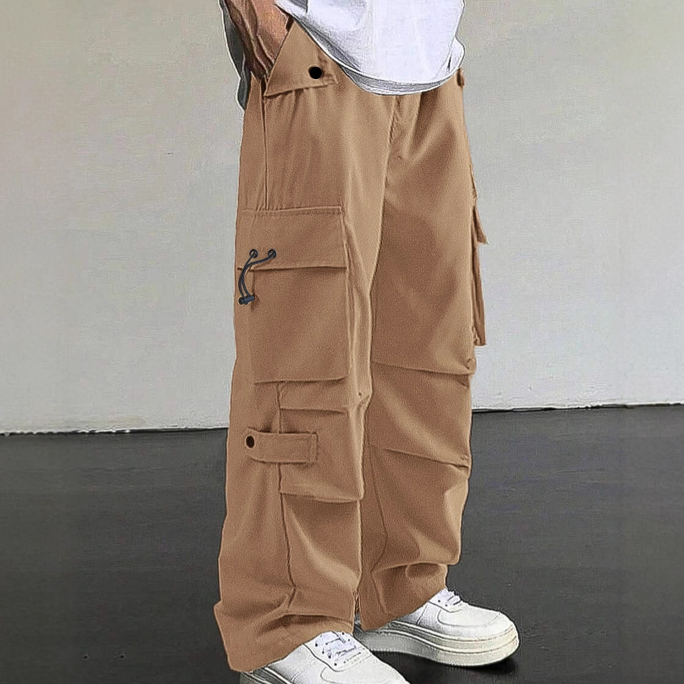 Función transfronteriza paracaídas americano pantalones de caída para hombres caño amplio piernas rectas secado rápido pantalones casuales para hombres