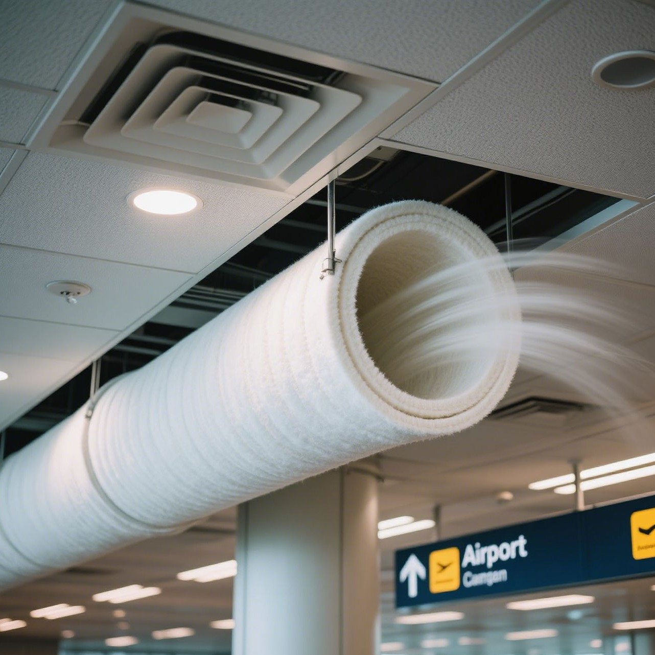 暖通空调保温、耐热白色间位芳纶毛毡通风管道衬垫无纺布