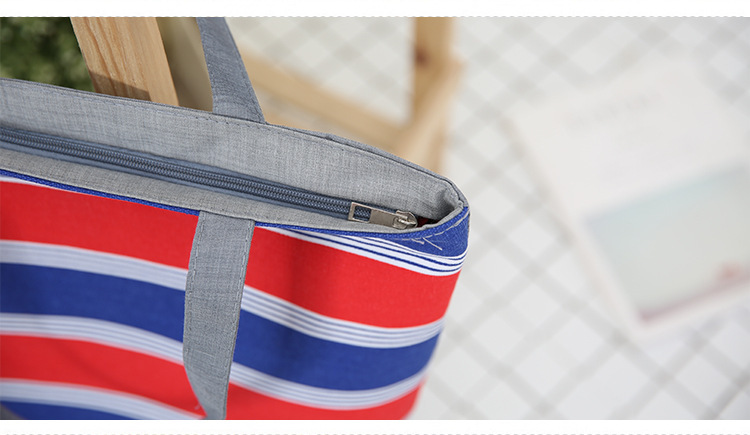 225g Weight Polyester Lining Material Zipper Closure Type Double Shoulder Straps Strap Type Canvas Bag Bags Type Casual, Daily Occasion Canvas Material Rainbow Pattern All Seasons Season Women's Gender Basic, Classic Style Style Medium Size Women's Medium Canvas Rainbow Basic Classic Style Zipper Canvas Bag 7
