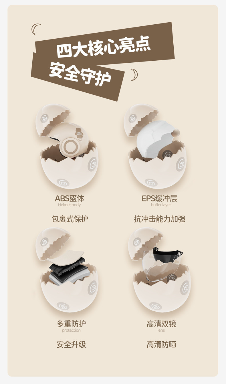 L5Uwupp high-end 3c certification electric car helmet women's winter warm men's motorcycle half helmet safety helmet