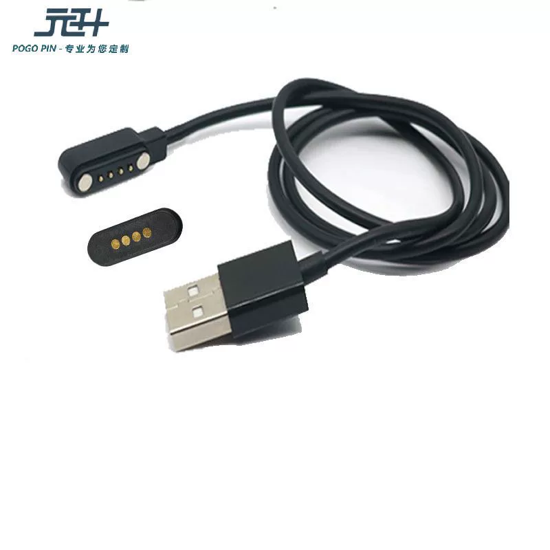 4PIN Магнитный всасывающий провод мужское и женское сиденье Магнитный всасывающий зарядный контакт Магнитный всасывающий разъем POGOPIN позолоченный POGO PIN