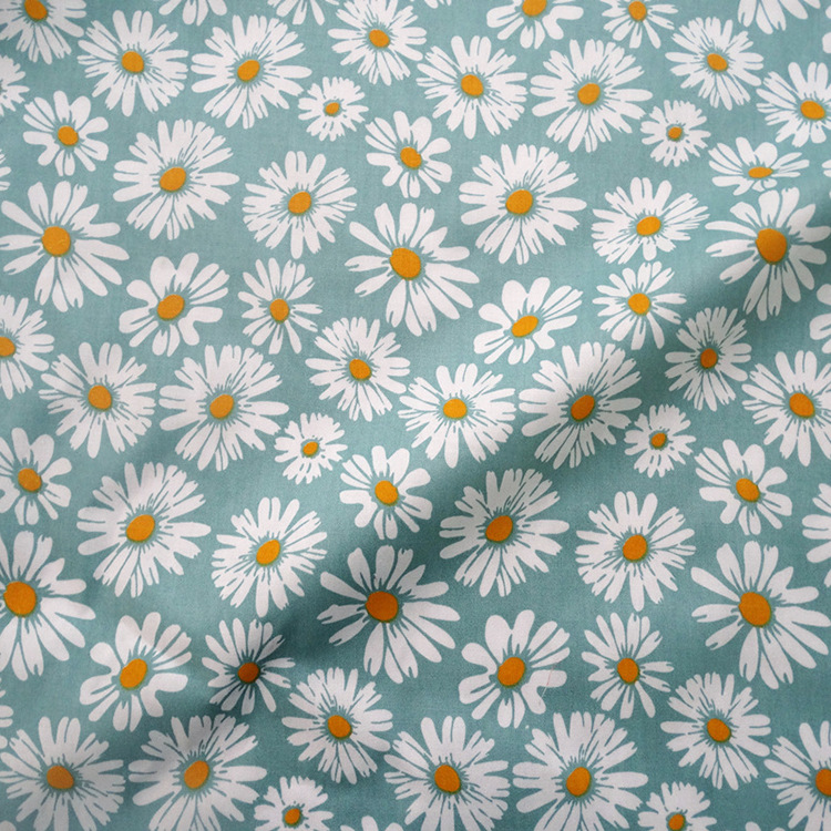 2022 nueva tendencia floral tela de algodón impresa por el patio para camisas de flor