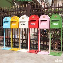 英國郵筒鐵皮郵筒模型信箱 郵箱攝影道具酒吧裝飾擺件復古風格