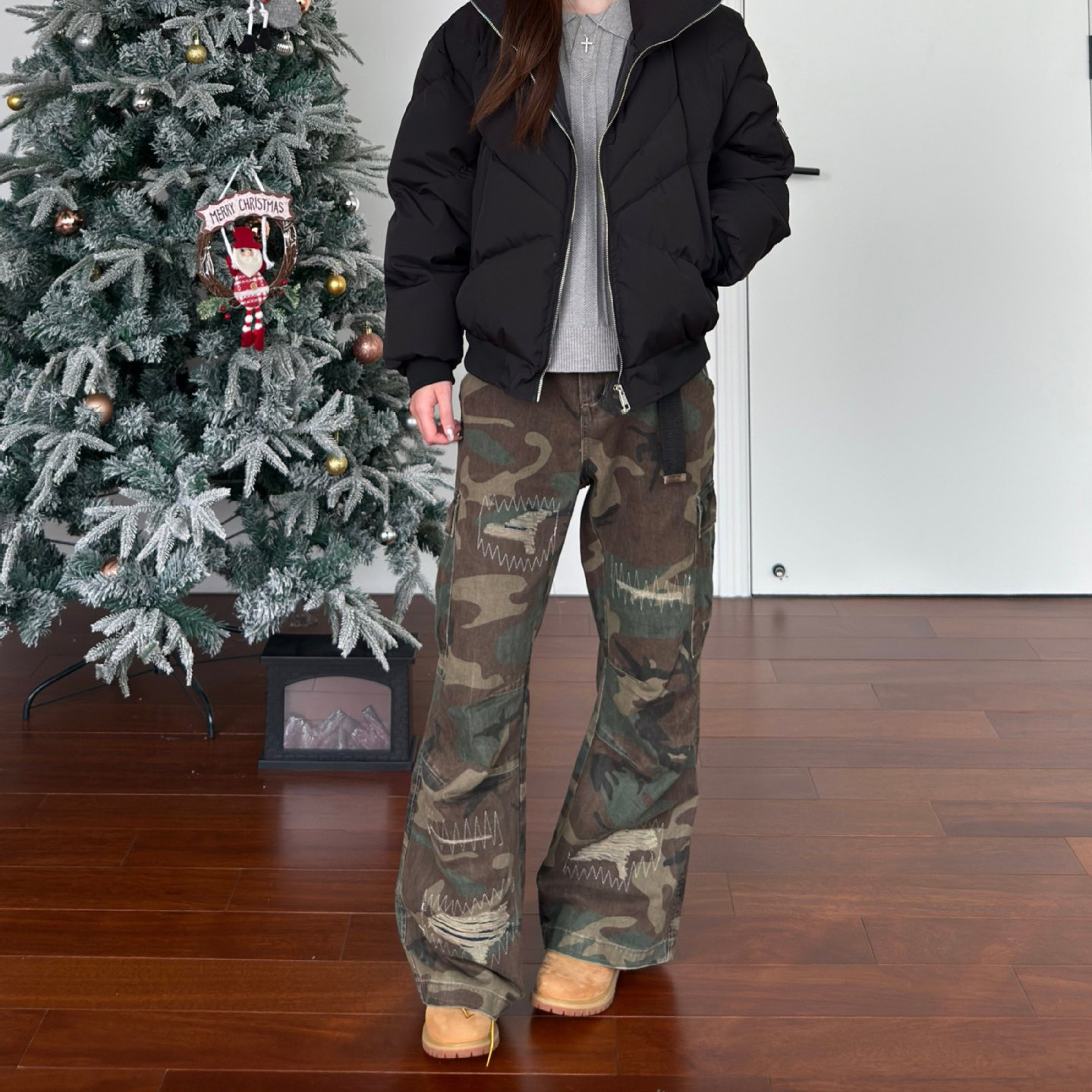 Vintage Cargo Hose Herren Im Militär Stil Mit Taschen Und Patchwork_voghion.com