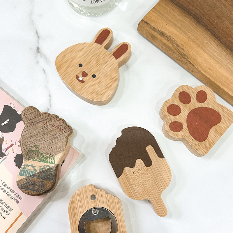 Abrebotellas de cerveza Douyin mismo estilo multifuncional creativo de dibujos animados imán imán imán de imán de apertura de botellas de vino doméstico