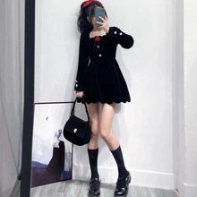 2025小个子秋冬装搭配洋气矮个子赫本风小黑裙高腰显高连衣裙女潮