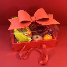 2023新款网红蝴蝶结水果礼盒通用母亲节礼品盒包装透明盖包装盒子