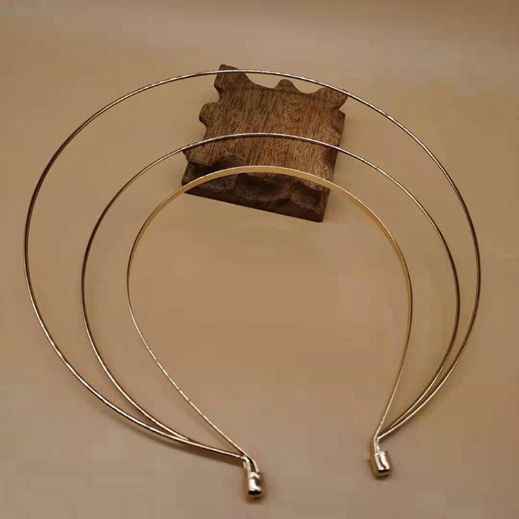 DIY diadema de hierro accesorios hechos a mano material clásico virgen oro doble capa apertura corona halo corona