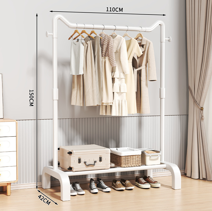 percha de secado de ropa de piso para dormitorio doméstico colgando estante de ropa simple dormitorio interior móvil estante de sombrero de ropa fresca