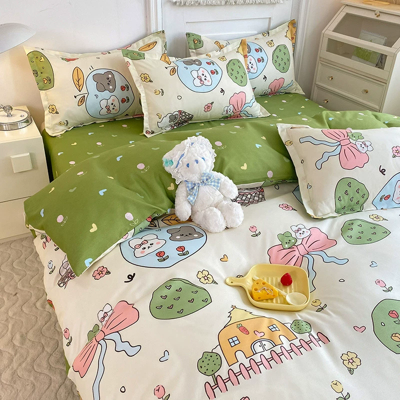 Bedspread set for elementary school students, 2–4 piece, multiple sizes (1.2/1.5/1.8/2.0 m), assorted prints