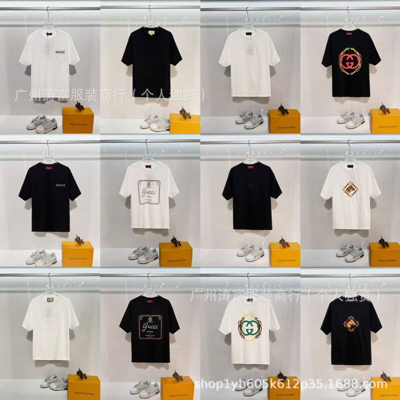 Cross-Border 26Ss New Model Gc High-Quality Short-Sleeved High-Quality Casual Fashion Round-Neck T-Shirt for Men and Women in the Same Style