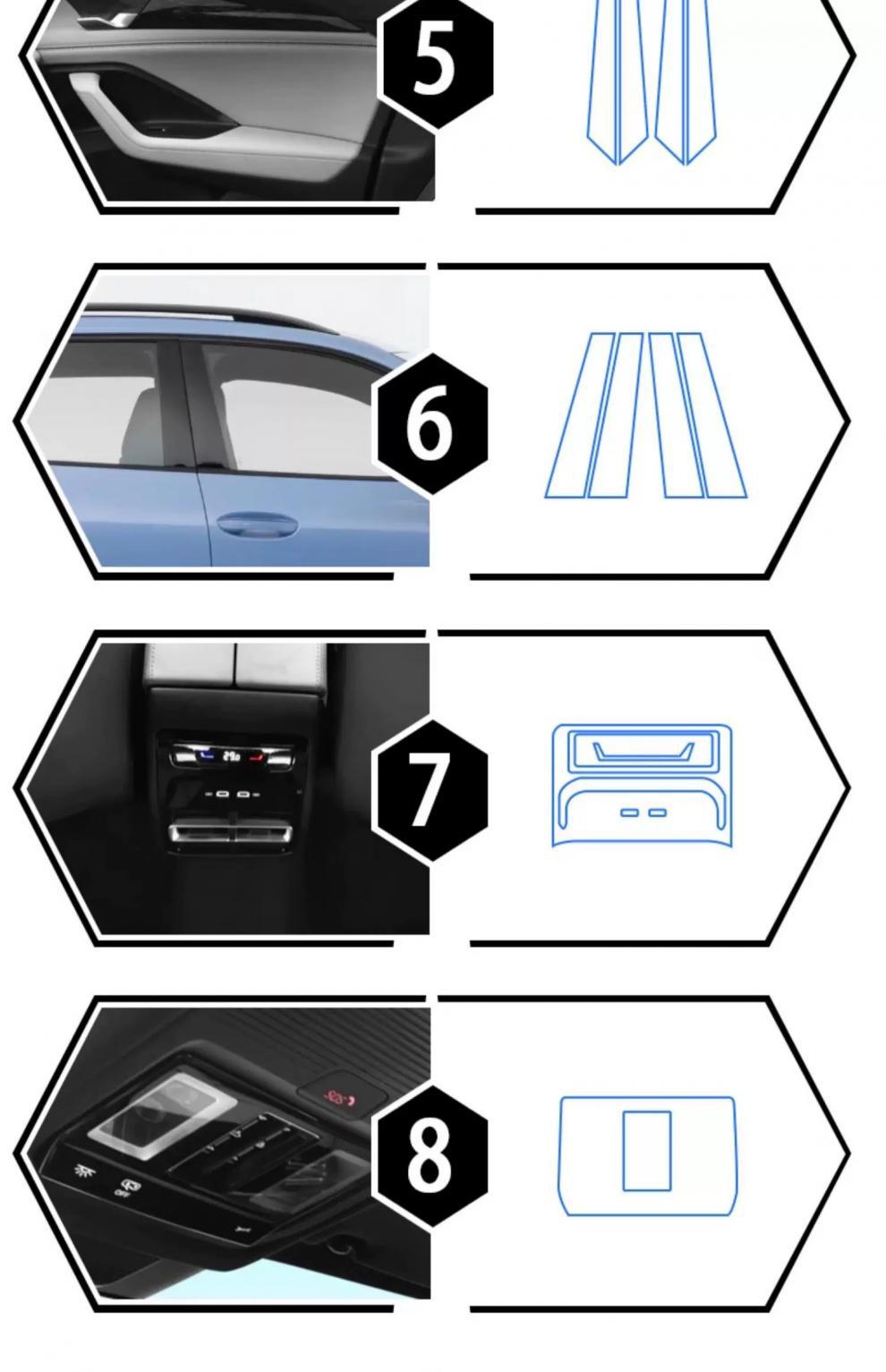 Suitable for the New Volkswagen Tiguan Lpro Interior Protective Film Central Control Instrument Navigation Gear Screen Car Decoration High