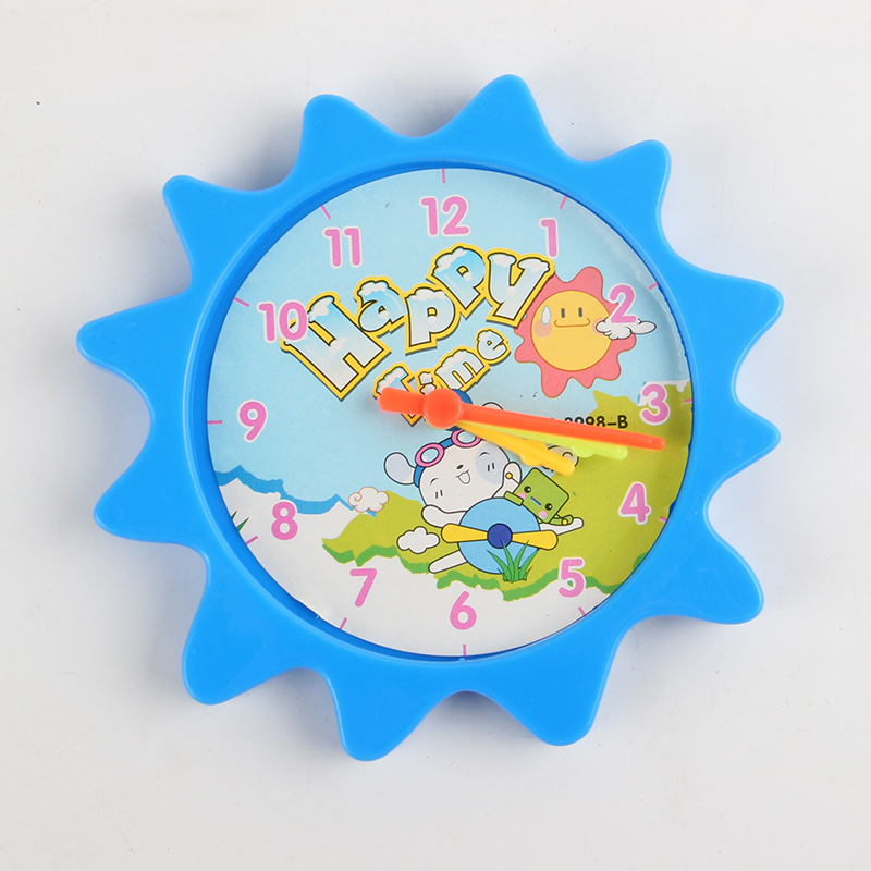 Reloj de aprendizaje con diseño cartoon para niños - Para educación temprana e interacción padres-hijos - Preescolar - Venta transfronteriza