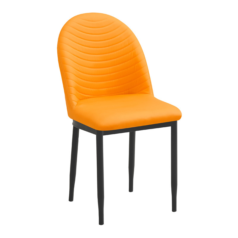 Silla de comedor de lujo ligera silla de mesa de comedor comercial taburetes de cuero de paquete suave silla de respaldo gruesa silla de comedor oruga fuerte
