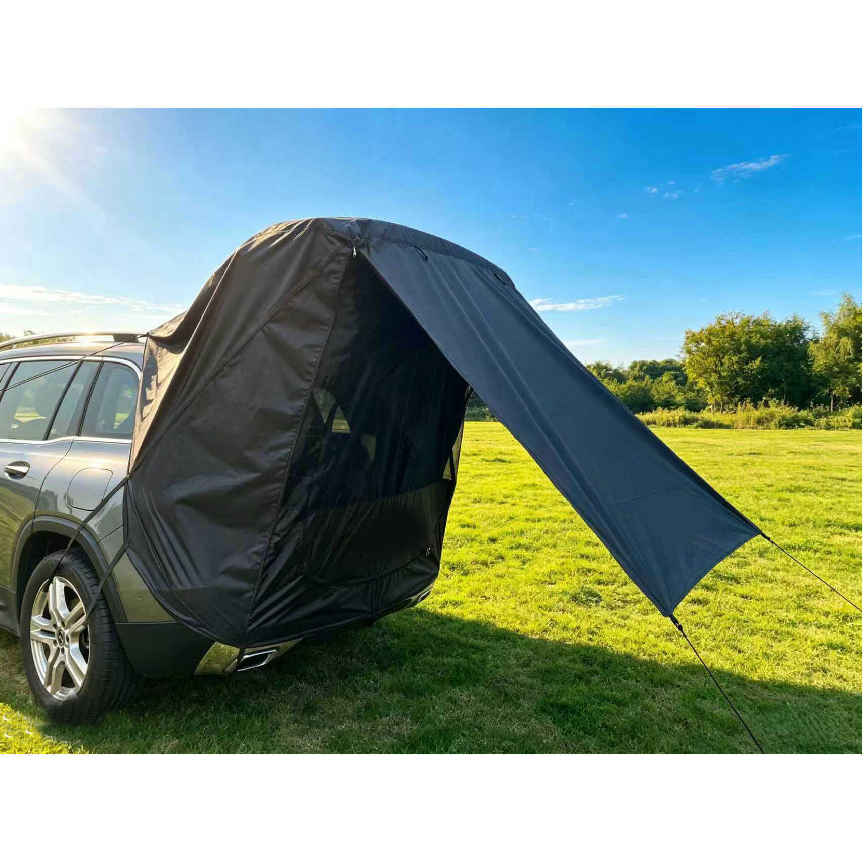 Outdoor Self-Driving Tour Barbecue Camping Car Travel Tent Sunshade Rainproof Trunk Car Rear Extension Tent