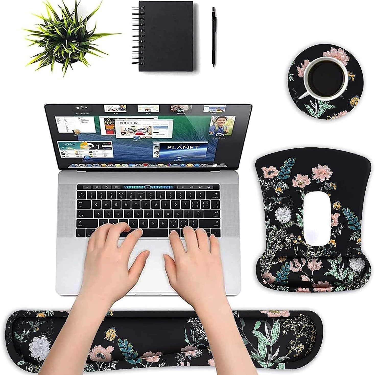 Alfombrilla de ratón al por mayor esponja inferior de goma almohadilla de muñeca almohadilla de teclado almohadilla de mano de Oficina de Dibujos Animados lindo