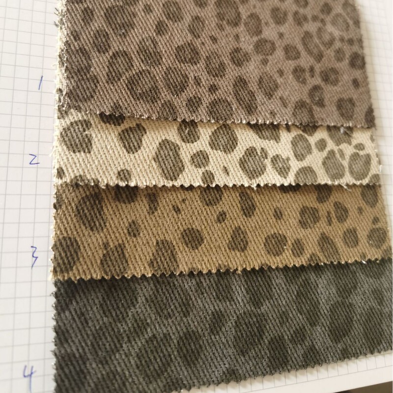 Ready Supply of Pure Cotton Twill Yarn Card Thickeneded 7*7 Leopard Print Cloth Women's Casual Jeans Skirt Fabric Ready Supply of Pure Cotton Twill Yarn Card Thickeneded 7*7 Leopard Print Cloth Women's Casual Jeans Skirt Fabric