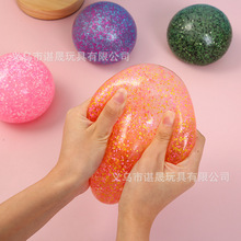 新款10cm大号潮流炫彩解压玩具TPR发泄球挤压减压球捏捏乐新玩具