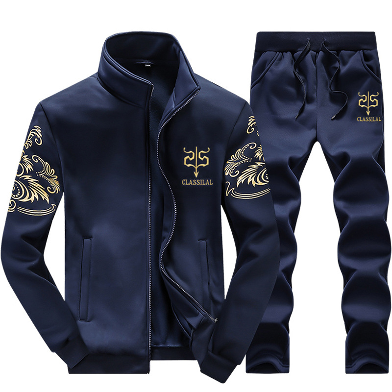 Traje de suéter deportivo casual de manga larga para jóvenes, nueva ropa deportiva de primavera y otoño para hombres con un hermoso abrigo