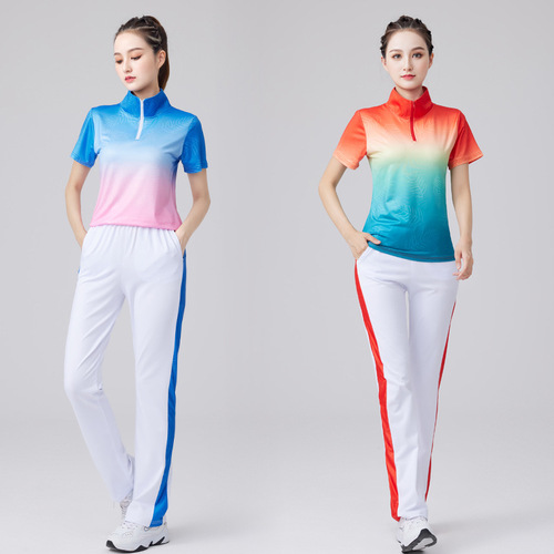 Summer and autumn square dance clothing new performance dance clothing stage group aerobics Jiamusi sports suit 1999