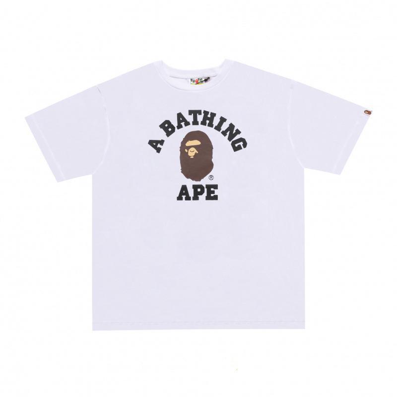 A Bathing Ape Cross-Border European and American Trendy Brand Men's Letter-Printed American Street Style Loose Couple Short-Sleeved T-Shirt