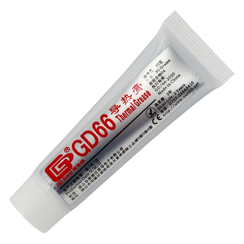 Вес нетто с высокой проводимостью 20/30 г пластиковый шланг GD100 термопаста CPU/LED силиконовая паста для рассеивания тепла ST