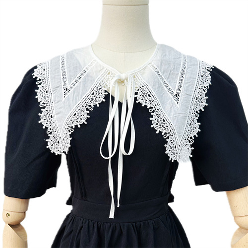 Factory direct sales new water-soluble cotton embroidered lace fake collar shawl versatile collar age-reducing fashion collar flower