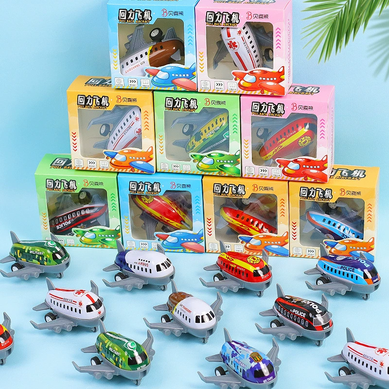 Мультфильм детский в штучной упаковке отодвинуть самолет авиационная модель самолета DIY железный лист маленький самолет имитация вертолета оптом