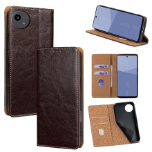 适用夏普Aquos wish 5翻盖手机保护套R9支架Sense8简约真皮防摔套