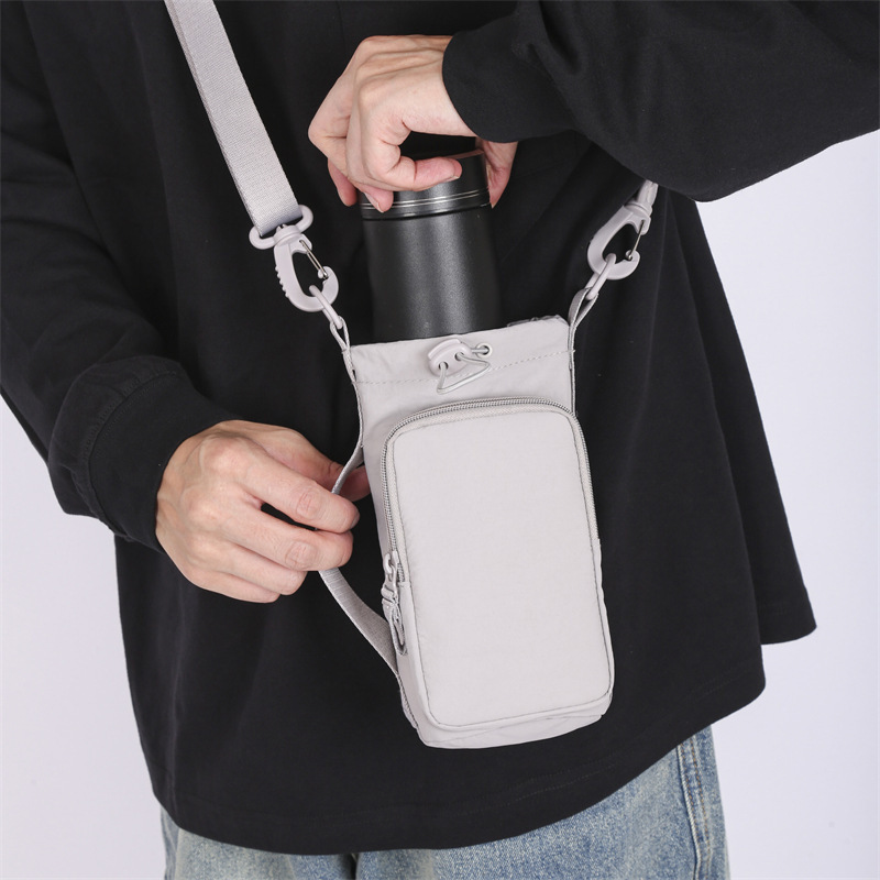 Water Bottle Bag, Multifunctional Water Cup Bag, Outdoor Portable Travel Mobile Phone Crossbody Bag, Trendy, Fashionable, Lightweight Drawstring Shoulder Bag Water Bottle Bag, Multifunctional Water Cup Bag, Outdoor Portable Travel Mobile Phone Crossbody Bag, Trendy, Fashionable, Lightweight Drawstring Shoulder Bag