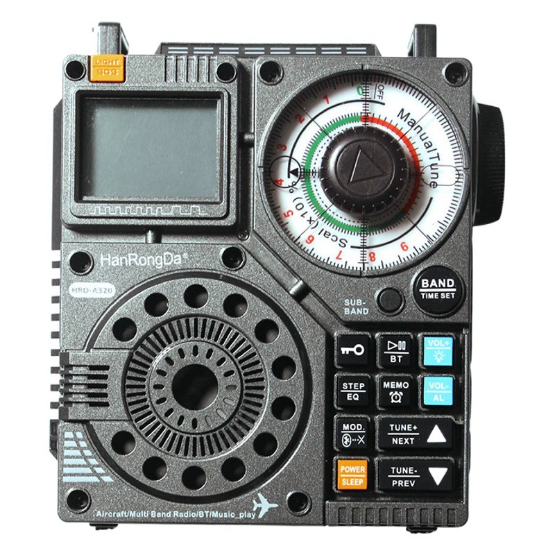 HRD-A320 Графитовый Серый авиационный диапазон радио Наружное освещение аварийное радио Bluetooth TF игра в карты