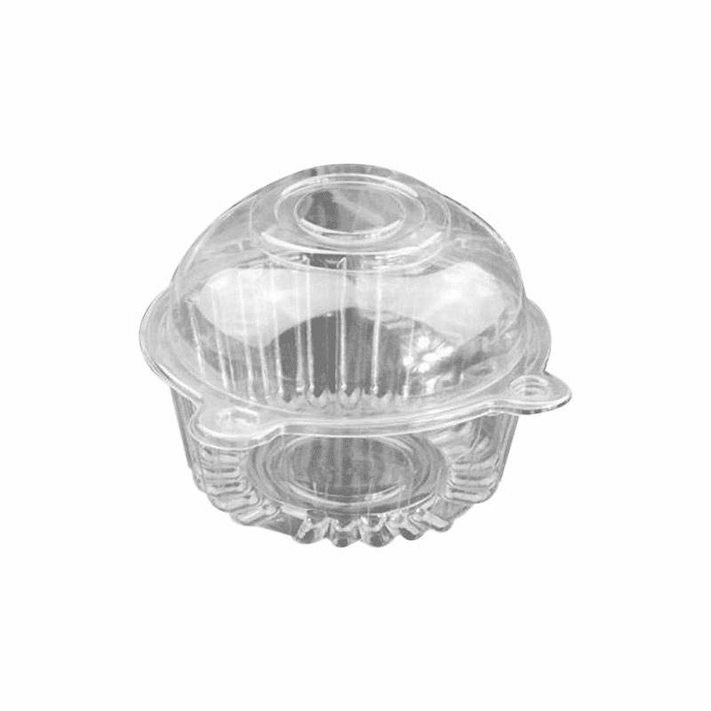 Cuenco de plástico al por mayor, caja de pastelería, caja de embalaje para hornear con hebilla, caja de ampolla de pastel pequeño, caja de hojaldre, caja de cabeza de gato de pet