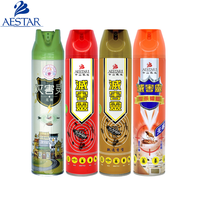 Methyl Insecticide Classic Red Can Unscented Zhongshan Keda Kills Flies, Fleas, Cockroaches and Mosquitoes 600ml