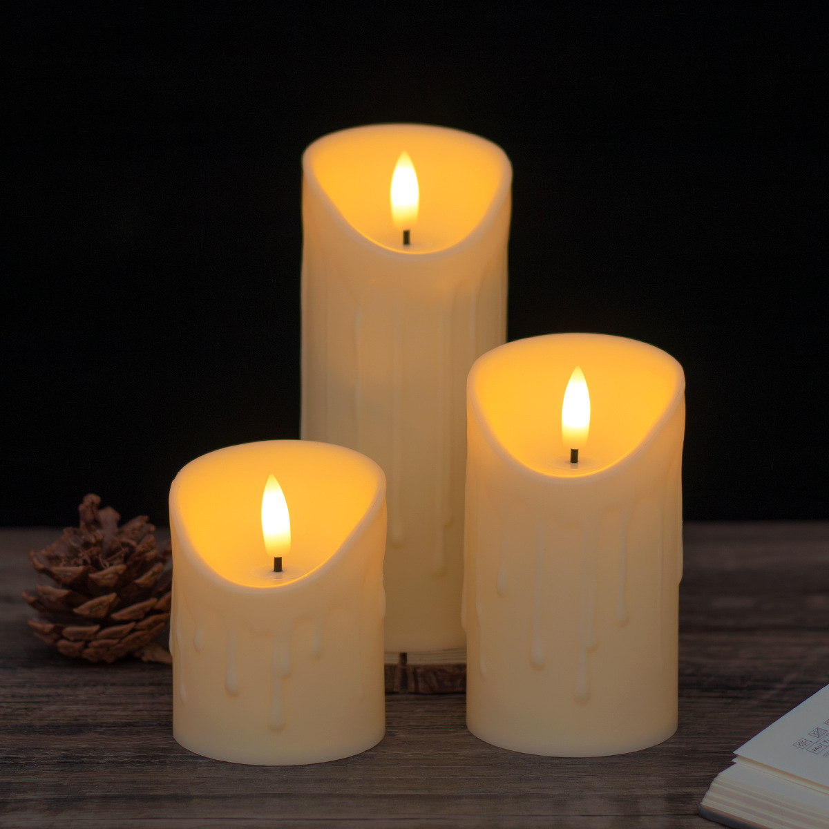 LED luz de vela electrónica Navidad fiesta de Halloween ambiente suministros de diseño lámpara de vela de simulación luz de ambiente de boda