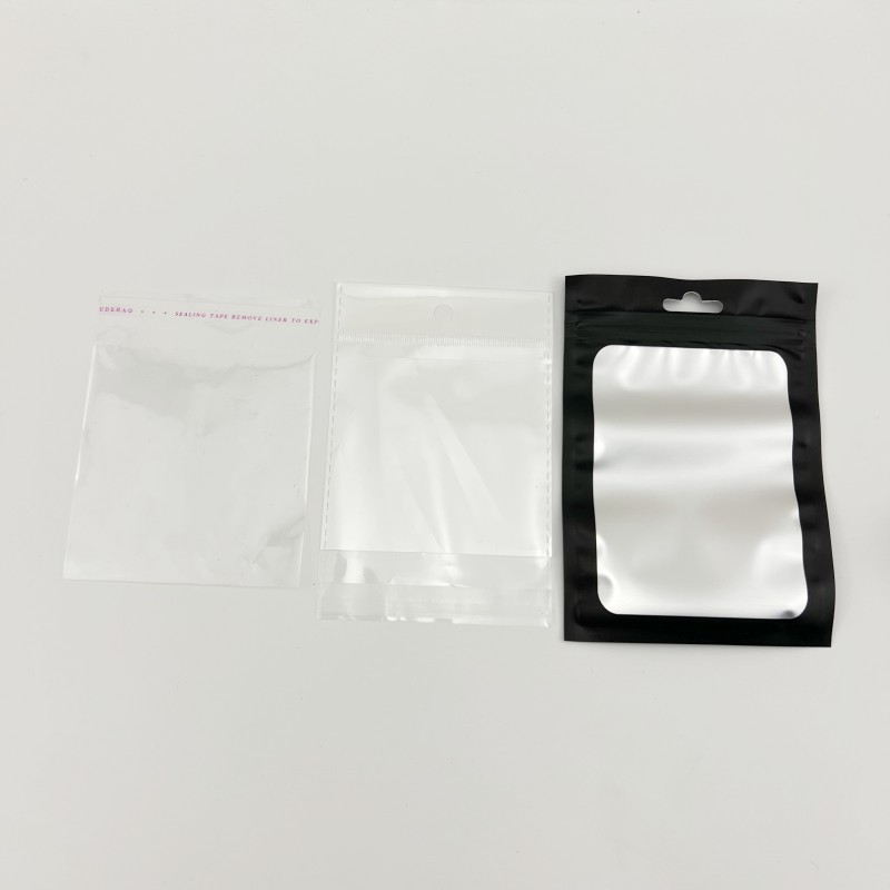 黑色亚铝开窗自封袋 磨砂阴阳铝箔袋 汽车香水瓶包装袋子香薰瓶袋