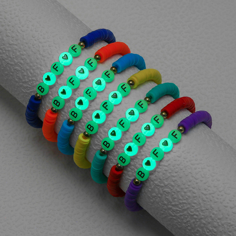 Amazon's Best-Selling Best Friend Forever Lettered Colorful Soft Clay Braided Bracelet