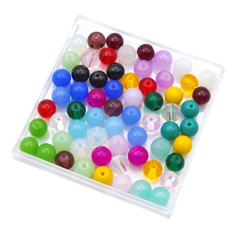 Cuentas redondas de cristal de color natural al por mayor de 3mm-10mm, cuentas sueltas hechas a mano por libra, accesorios para pulseras DIY, cuentas de vidrio. image 1
