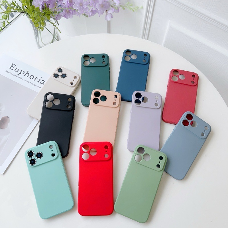 DIY适用苹果17手机壳仿液态直边iphone16硅胶15promax全包磨砂14|undefined