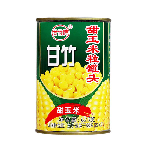 Guangdong Ganzhu Corn Canned Food, Edible Sweet Corn Kernel Canned, 425g, Restaurant Salad Corn Pancakes, Baking Ingredient