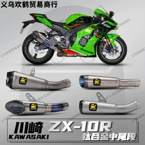 Kawasaki ZX-10R 21-24 motosiklet titan ərintisi səsboğucu borusu