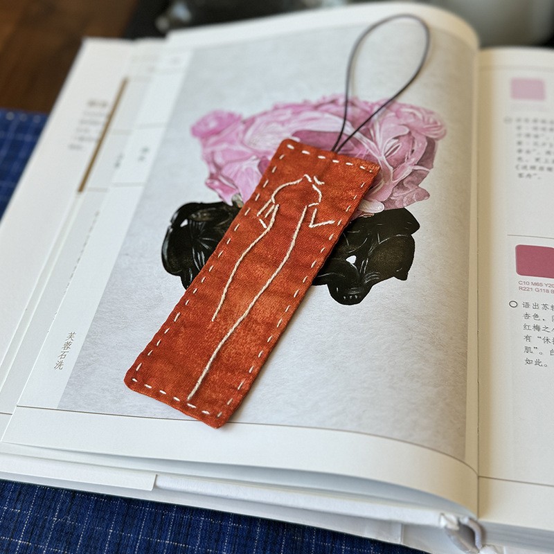 Marcadores de flores bordadas a mano Ludiy material de bordado bolsas de libros marcadores de esquinas lindos marcadores creativos de estudiantes