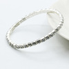 Jewelry, accessory, elastic shiny bracelet, Korean style, wholesale, diamond encrusted